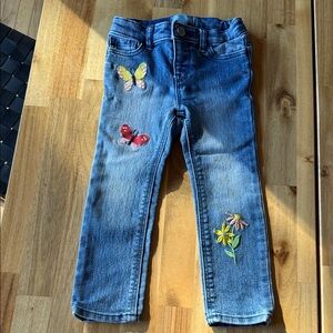 GAP Kids Blue Jeans with Colorful Embroidery